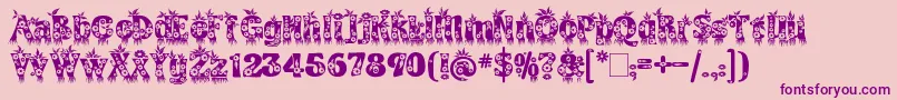 KingthingsAnnex Font – Purple Fonts on Pink Background
