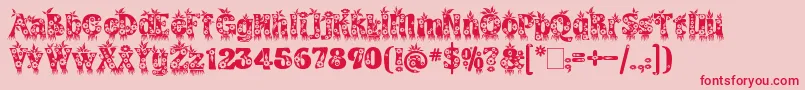 KingthingsAnnex Font – Red Fonts on Pink Background