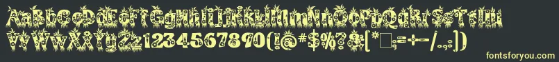 KingthingsAnnex Font – Yellow Fonts on Black Background