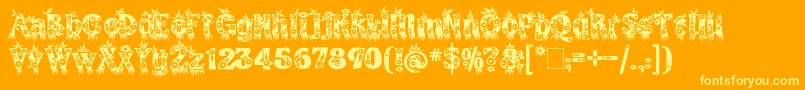 KingthingsAnnex Font – Yellow Fonts on Orange Background