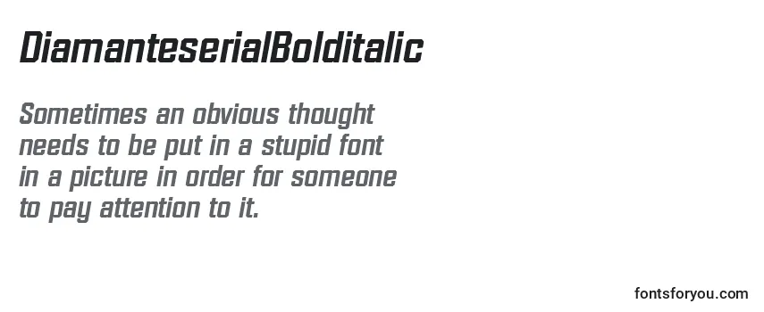 Review of the DiamanteserialBolditalic Font
