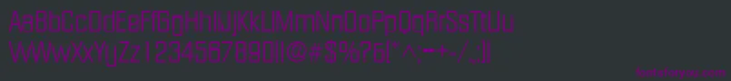 Czcionka FacetlightRegular – fioletowe czcionki na czarnym tle