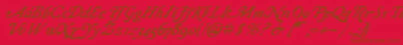 ChapbookItalic Font – Brown Fonts on Red Background