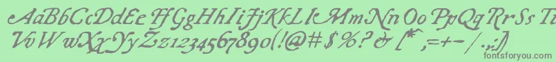 ChapbookItalic Font – Gray Fonts on Green Background