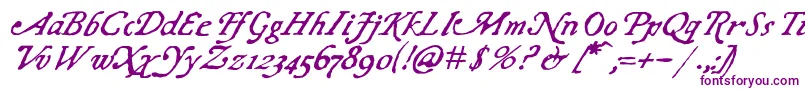 ChapbookItalic Font – Purple Fonts on White Background