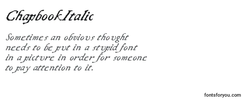 Review of the ChapbookItalic Font
