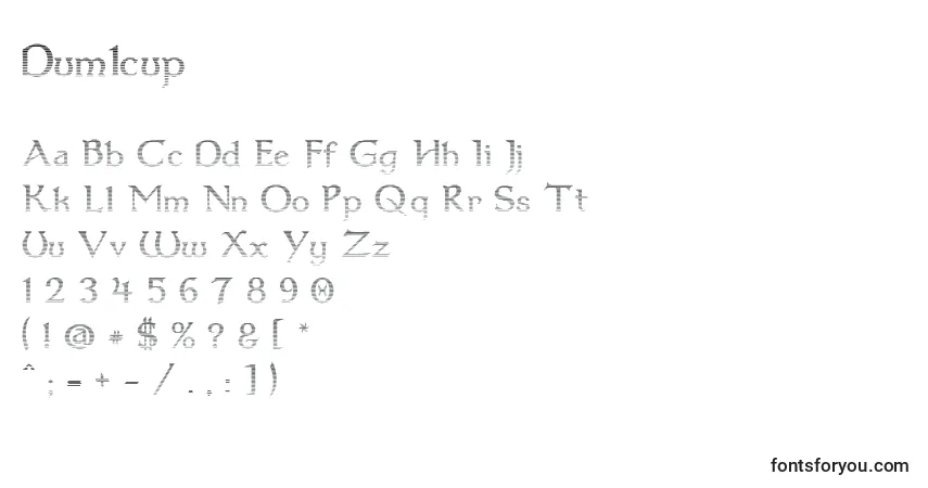 Police Dum1cup - Alphabet, Chiffres, Caractères Spéciaux