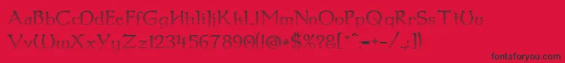 Dum1cup Font – Black Fonts on Red Background