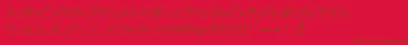 Dum1cup Font – Brown Fonts on Red Background