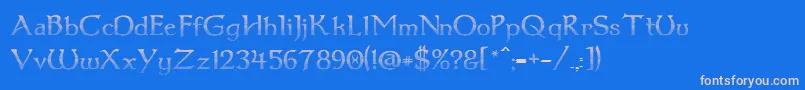Dum1cup Font – Pink Fonts on Blue Background