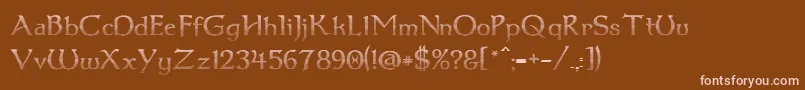 Dum1cup Font – Pink Fonts on Brown Background