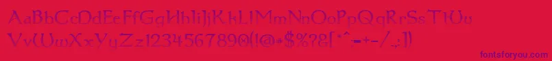 Dum1cup Font – Purple Fonts on Red Background