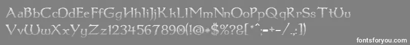 Dum1cup Font – White Fonts on Gray Background