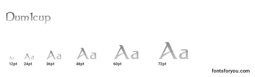 Größen der Schriftart Dum1cup