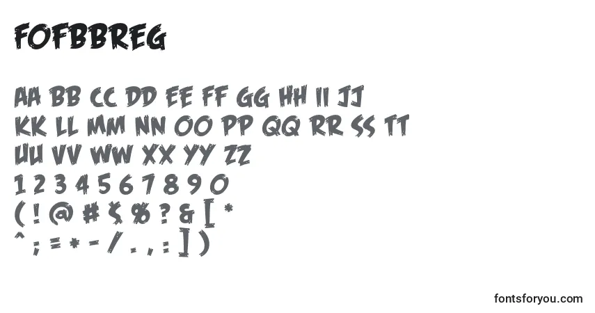 Czcionka FofbbReg – alfabet, cyfry, specjalne znaki