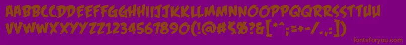 FofbbReg Font – Brown Fonts on Purple Background