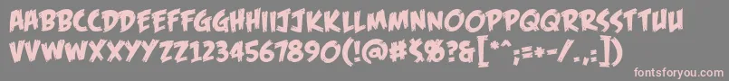 FofbbReg Font – Pink Fonts on Gray Background