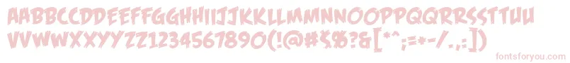 FofbbReg Font – Pink Fonts on White Background