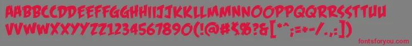 FofbbReg Font – Red Fonts on Gray Background