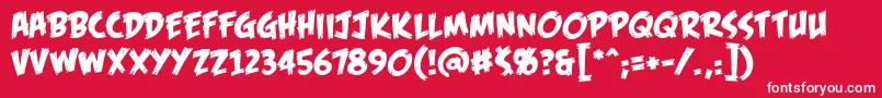 FofbbReg Font – White Fonts on Red Background