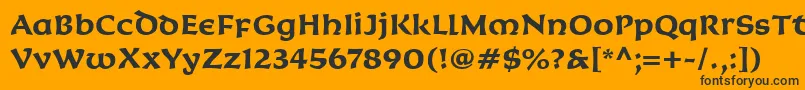 KoriganItcBold Font – Black Fonts on Orange Background