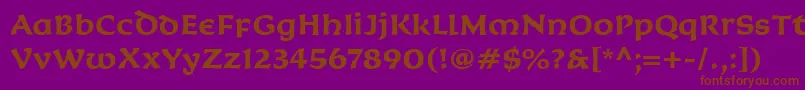 Шрифт KoriganItcBold – коричневые шрифты на фиолетовом фоне