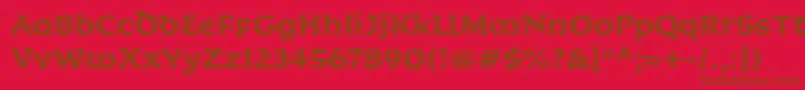 KoriganItcBold Font – Brown Fonts on Red Background