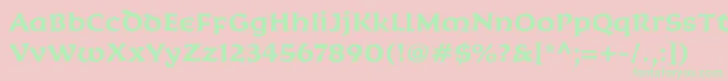 Police KoriganItcBold – polices vertes sur fond rose