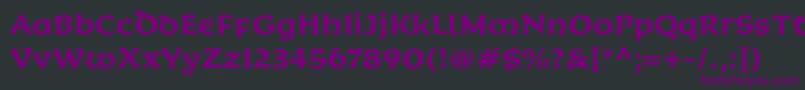 KoriganItcBold Font – Purple Fonts on Black Background