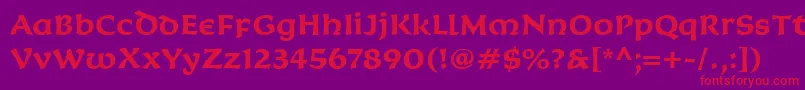 KoriganItcBold Font – Red Fonts on Purple Background