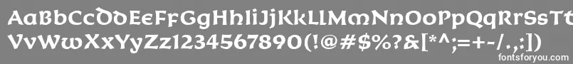 KoriganItcBold Font – White Fonts on Gray Background