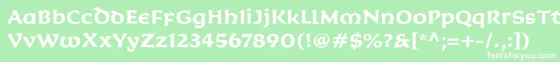 KoriganItcBold Font – White Fonts on Green Background