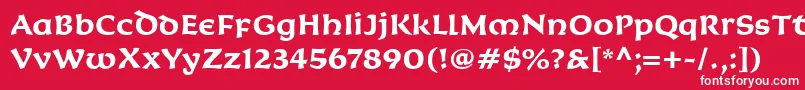 KoriganItcBold Font – White Fonts on Red Background