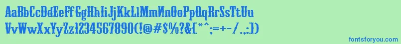 Turandot Font – Blue Fonts on Green Background