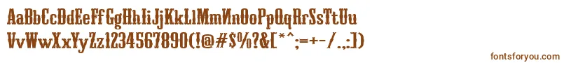 Шрифт Turandot – коричневые шрифты на белом фоне