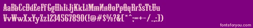 Turandot Font – Pink Fonts on Purple Background