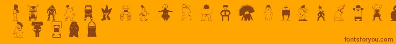Bkings Font – Brown Fonts on Orange Background