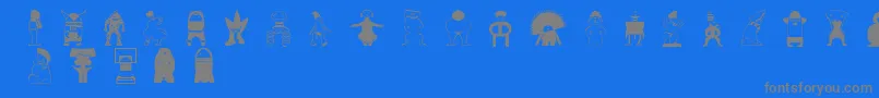 フォントBkings – 青い背景に灰色の文字