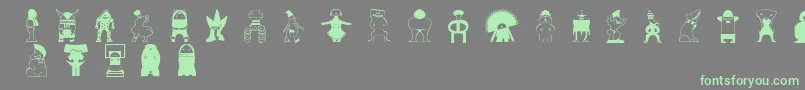 Bkings Font – Green Fonts on Gray Background