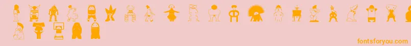 Bkings Font – Orange Fonts on Pink Background