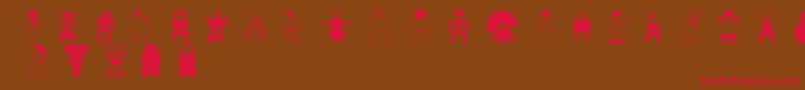 Bkings Font – Red Fonts on Brown Background