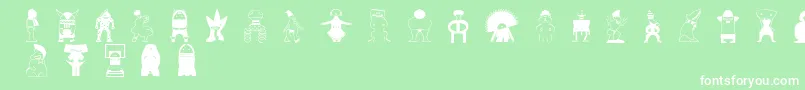 Bkings Font – White Fonts on Green Background