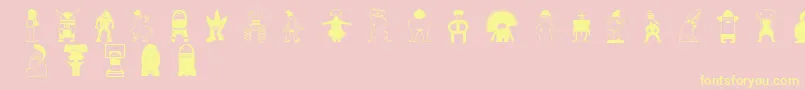 Bkings Font – Yellow Fonts on Pink Background