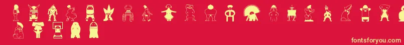 Bkings Font – Yellow Fonts on Red Background