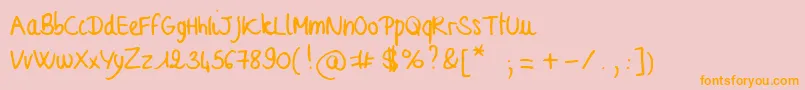 Sophie Font – Orange Fonts on Pink Background