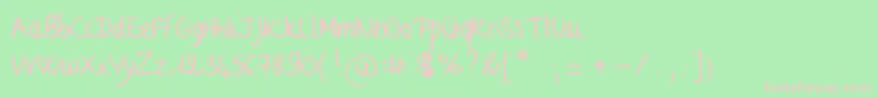 Sophie Font – Pink Fonts on Green Background