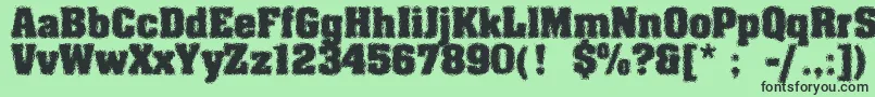 Machauer Font – Black Fonts on Green Background