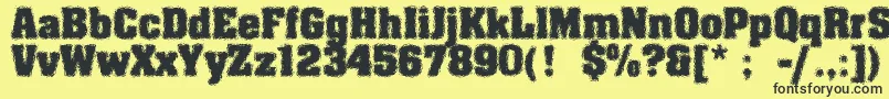 Machauer Font – Black Fonts on Yellow Background