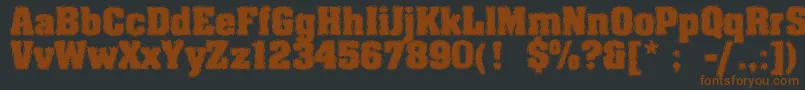 Machauer Font – Brown Fonts on Black Background