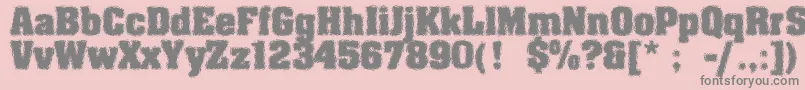 Machauer Font – Gray Fonts on Pink Background